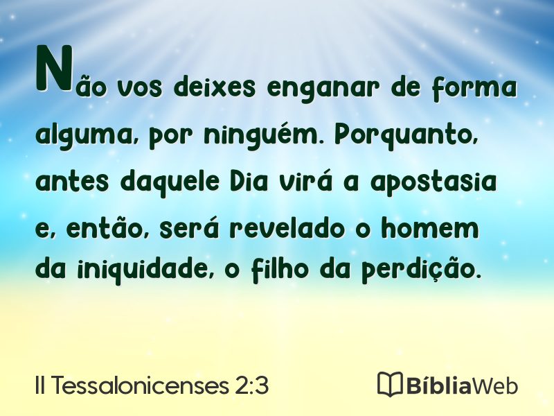 II Tessalonicenses 2:3 em imagem para compartilhar