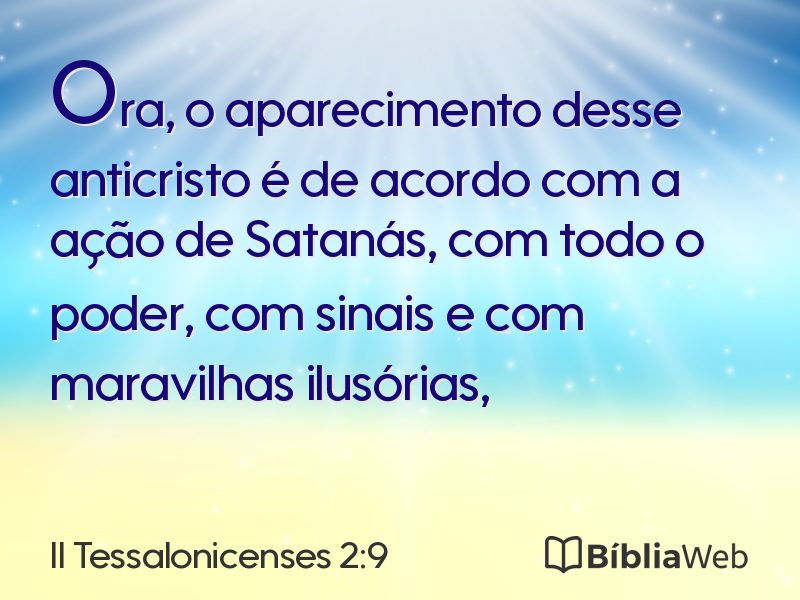 II Tessalonicenses 2:9 em imagem para compartilhar