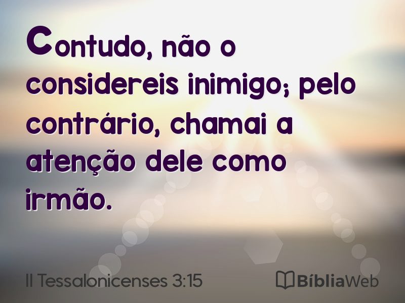 II Tessalonicenses 3:15 em imagem para compartilhar