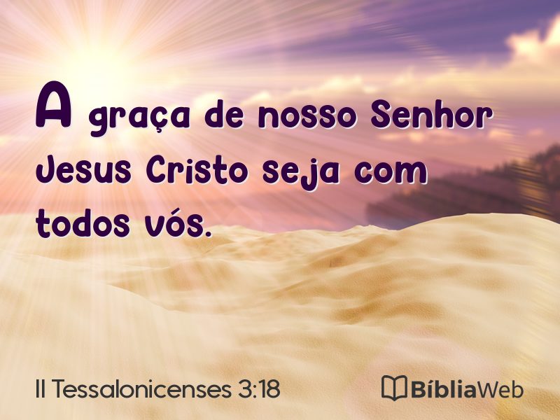 II Tessalonicenses 3:18 em imagem para compartilhar
