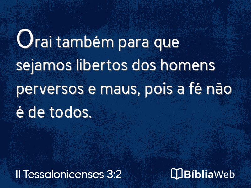 II Tessalonicenses 3:2 em imagem para compartilhar