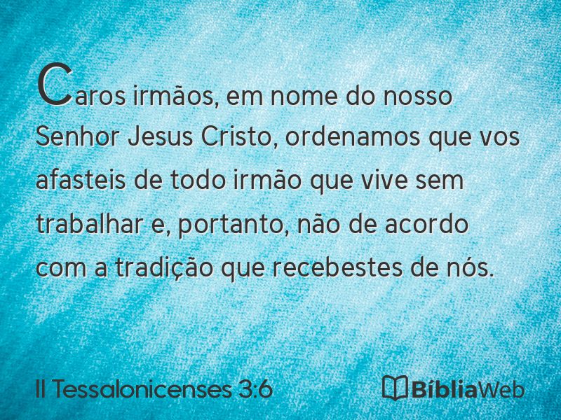 II Tessalonicenses 3:6 em imagem para compartilhar