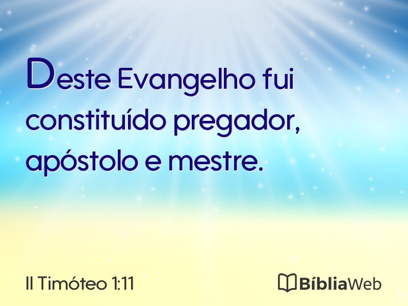 II Timóteo 1:11 em imagem para compartilhar