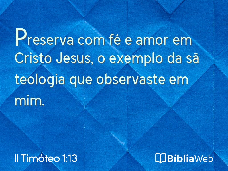 II Timóteo 1:13 em imagem para compartilhar