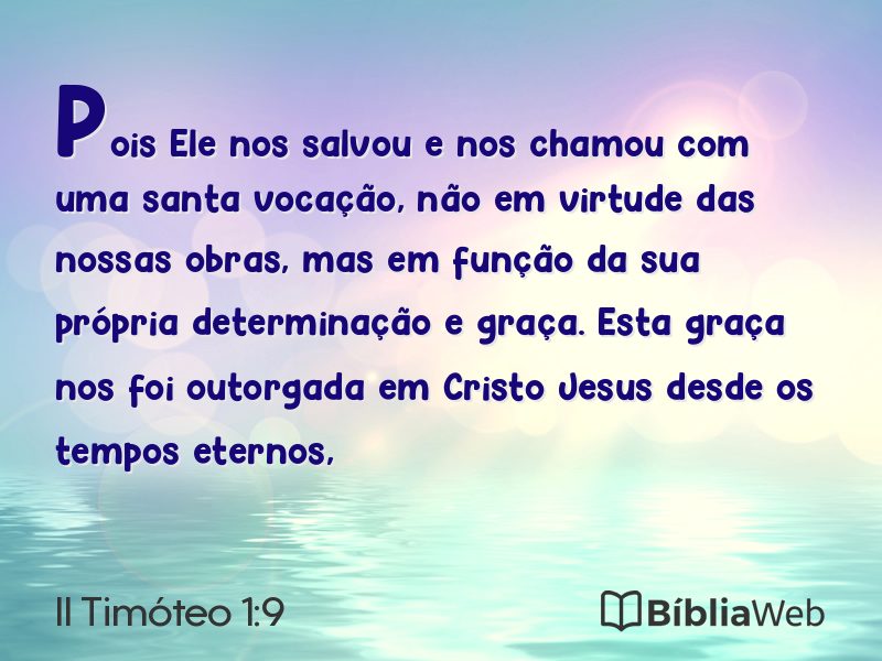 II Timóteo 1:9 em imagem para compartilhar
