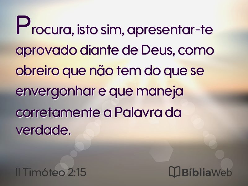 II Timóteo 2:15 em imagem para compartilhar