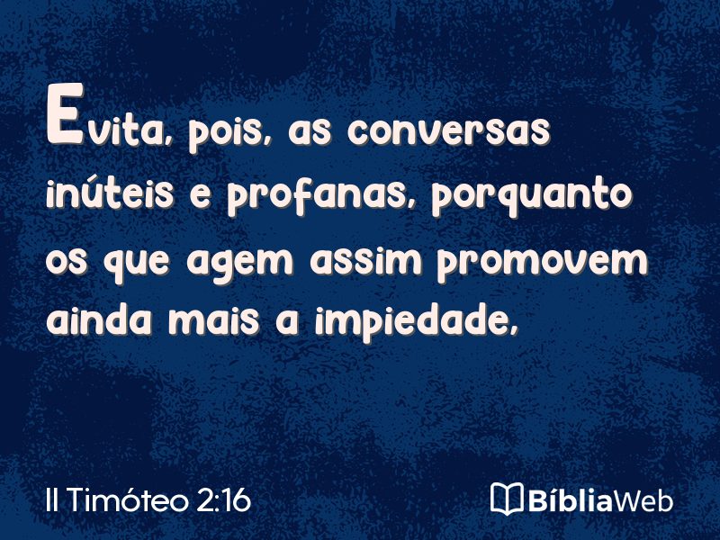 II Timóteo 2:16 em imagem para compartilhar