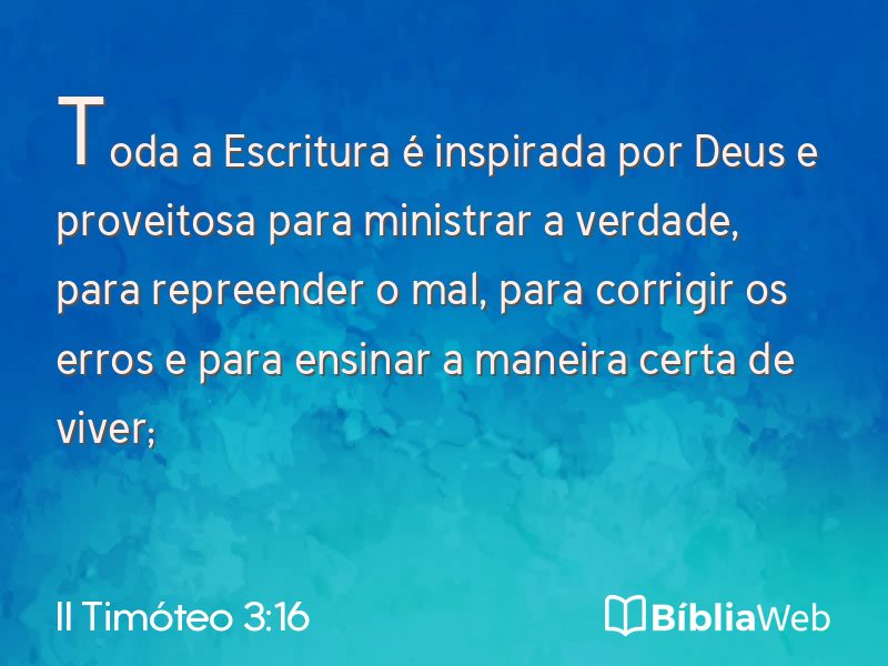 II Timóteo 3:16 em imagem para compartilhar