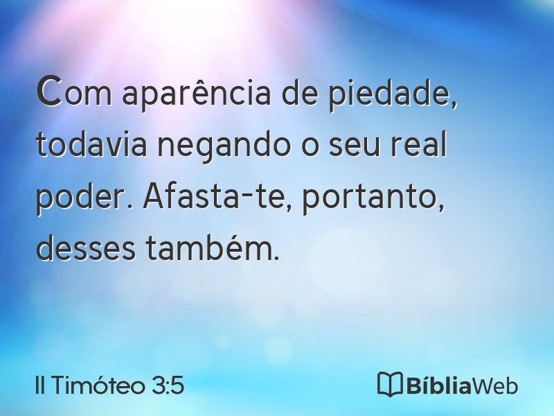 II Timóteo 3:5 em imagem para compartilhar