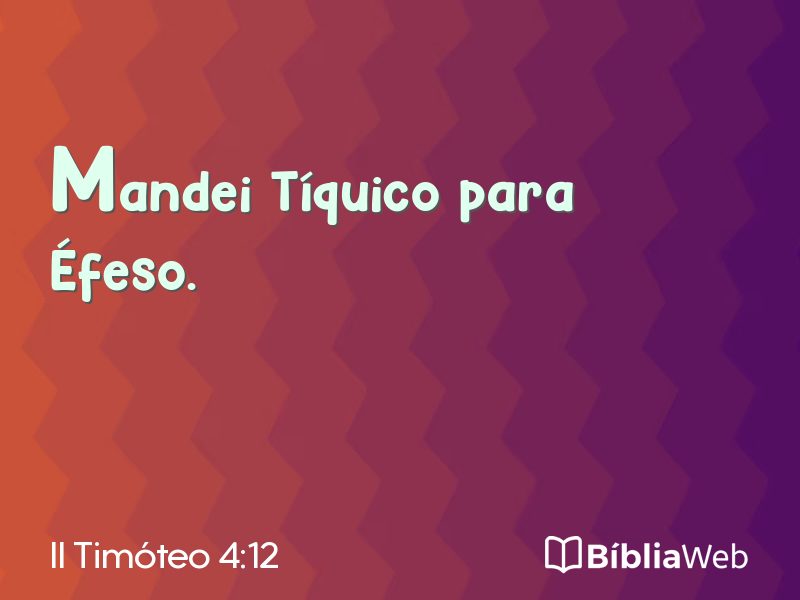 II Timóteo 4:12 em imagem para compartilhar
