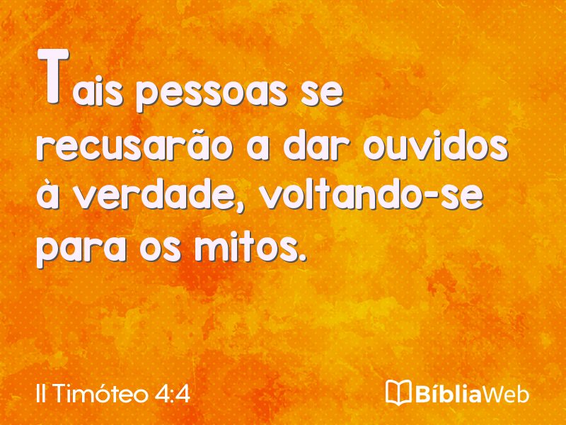 II Timóteo 4:4 em imagem para compartilhar
