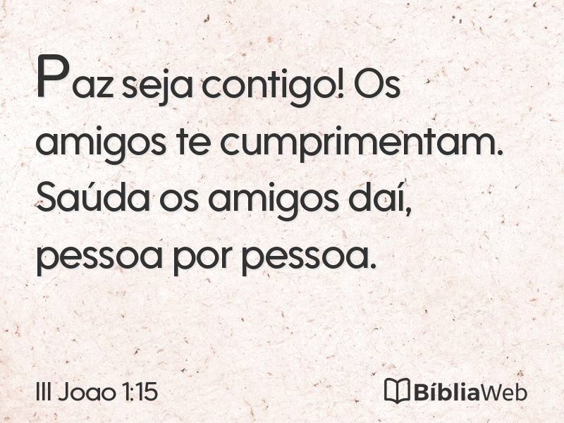 III Joao 1:15 em imagem para compartilhar