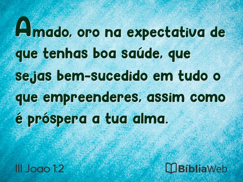 III Joao 1:2 em imagem para compartilhar