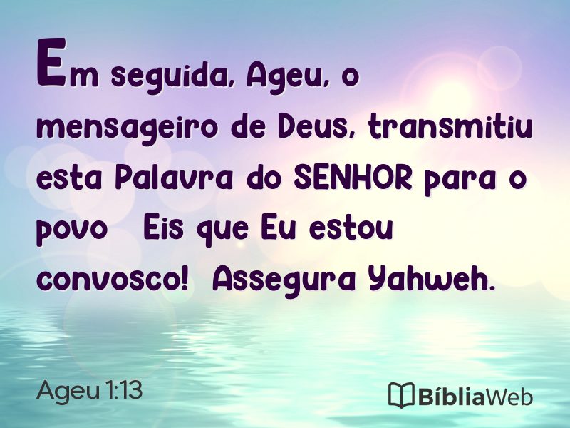 Ageu 1:13 em imagem para compartilhar