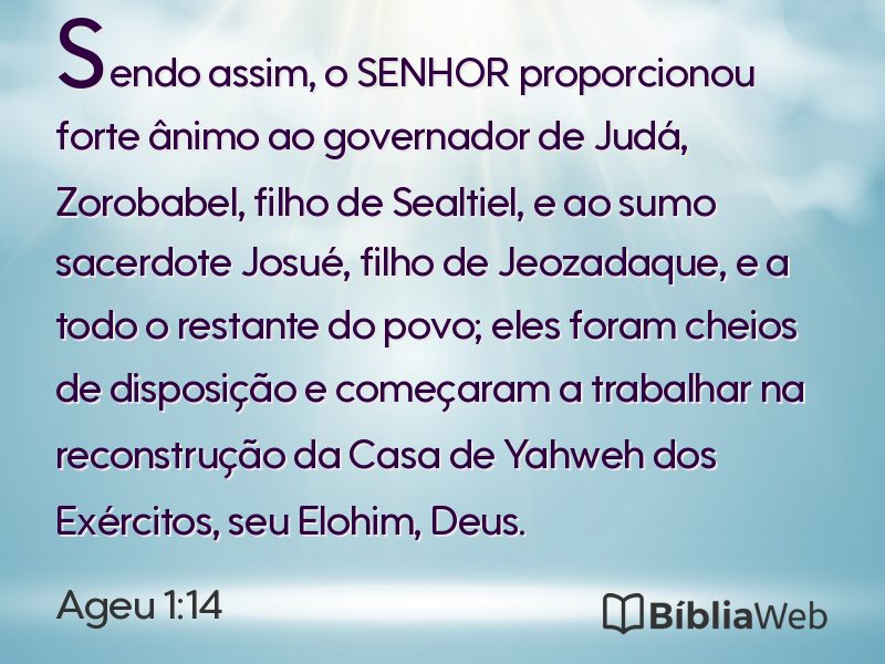 Ageu 1:14 em imagem para compartilhar