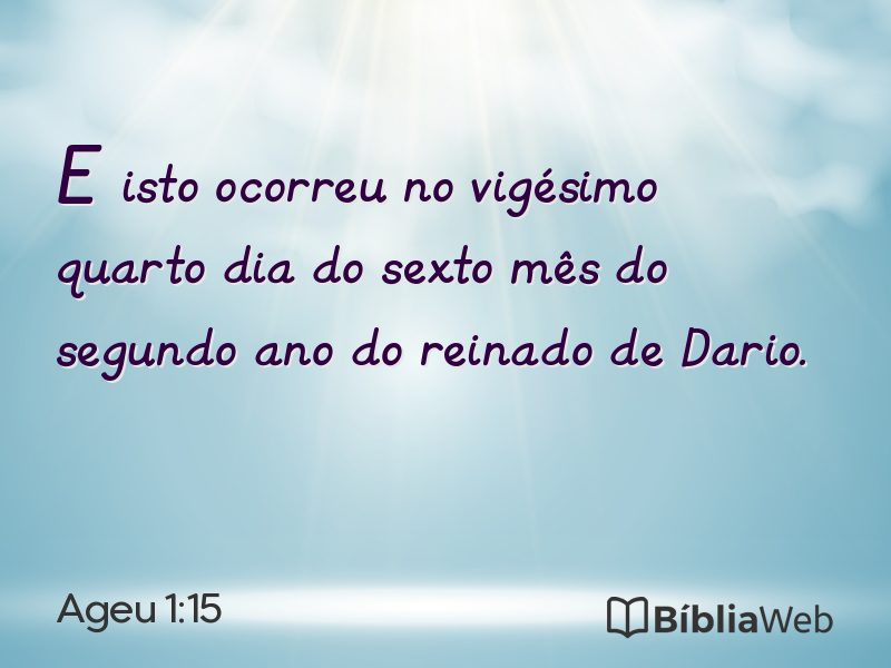 Ageu 1:15 em imagem para compartilhar