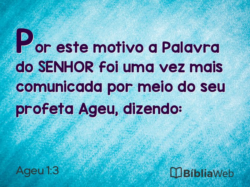 Ageu 1:3 em imagem para compartilhar