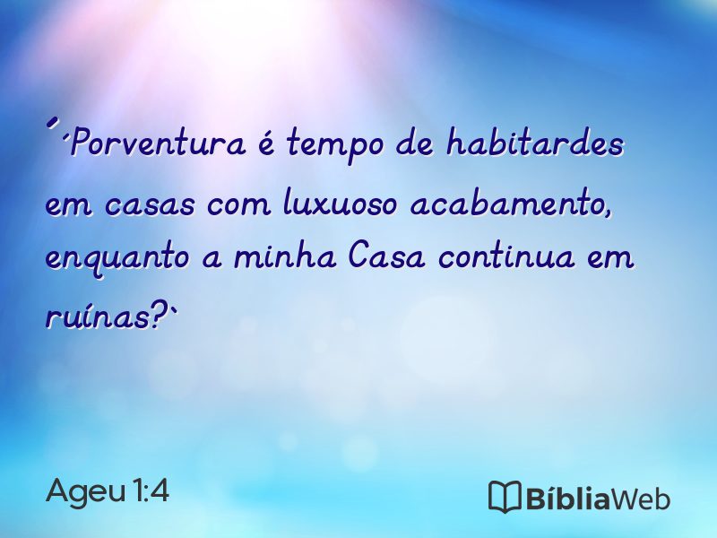 Ageu 1:4 em imagem para compartilhar