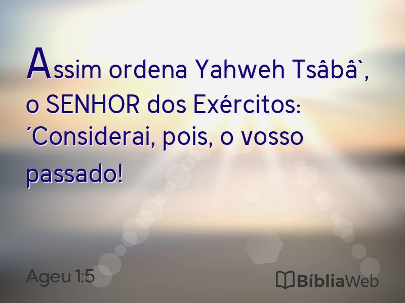 Ageu 1:5 em imagem para compartilhar