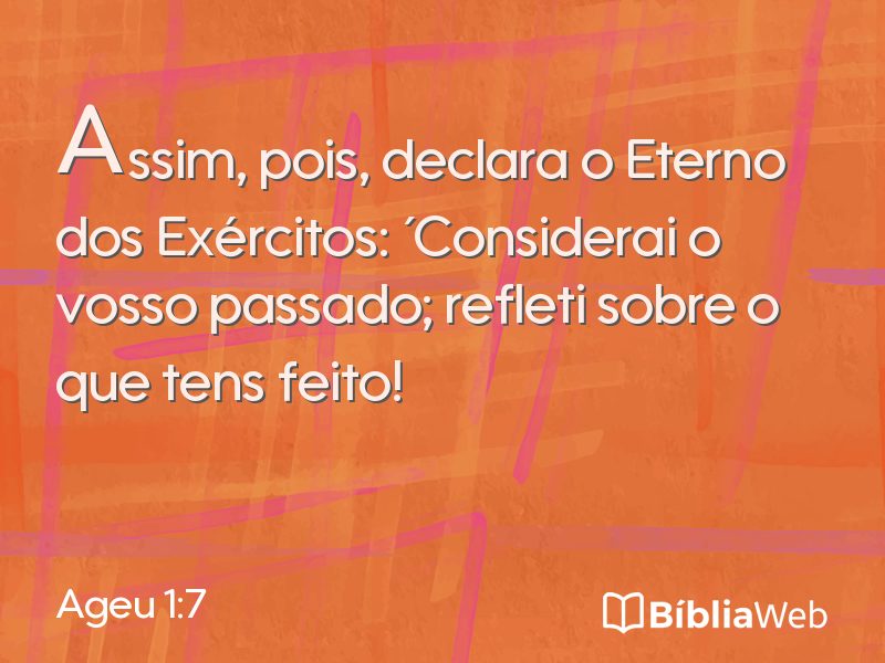 Ageu 1:7 em imagem para compartilhar