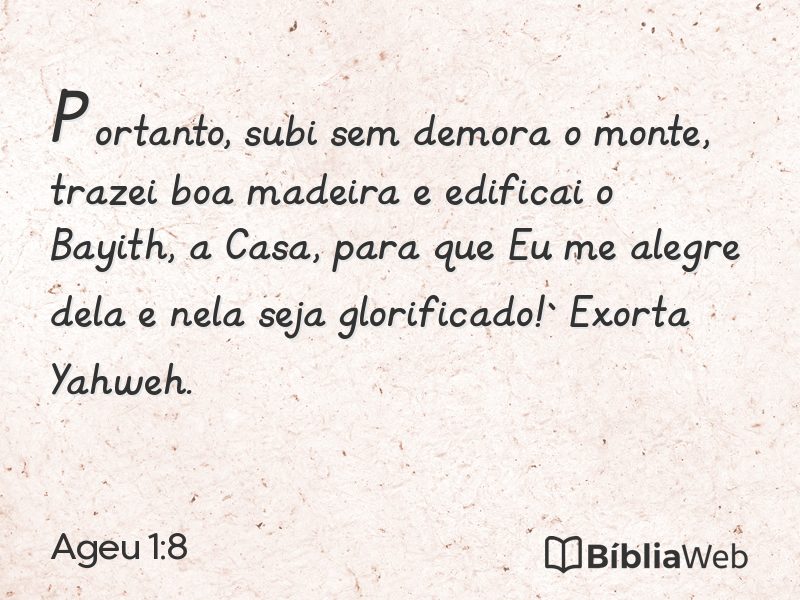 Ageu 1:8 em imagem para compartilhar