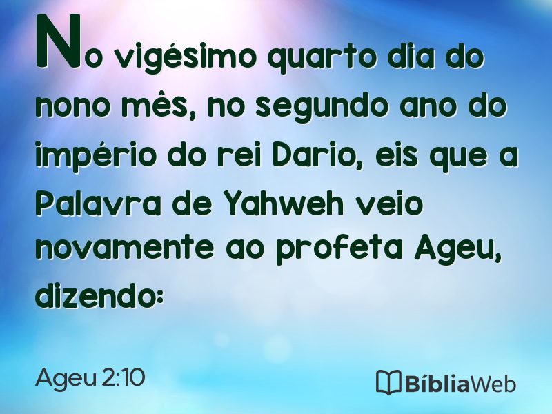 Ageu 2:10 em imagem para compartilhar
