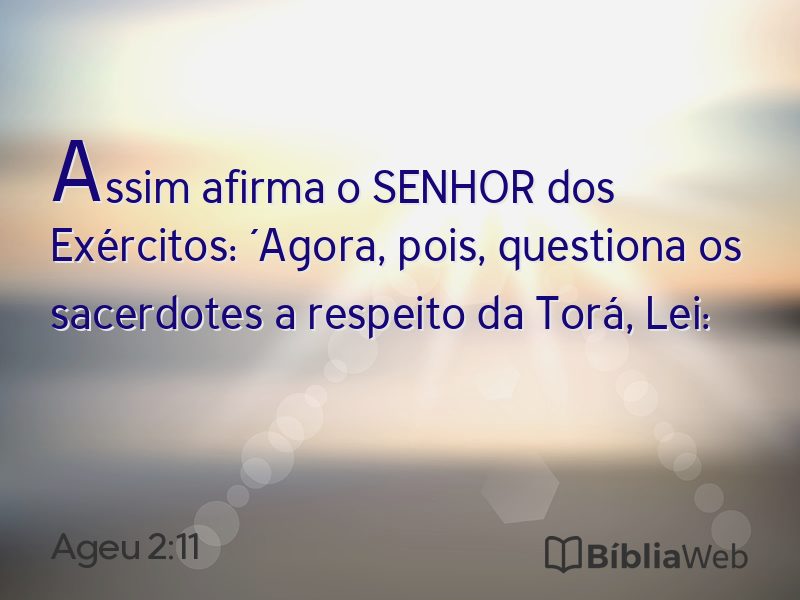 Ageu 2:11 em imagem para compartilhar