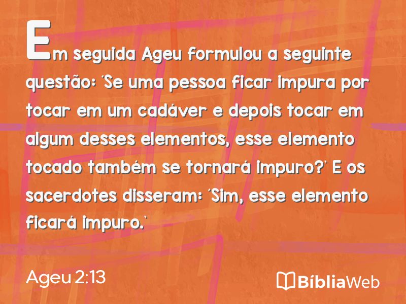 Ageu 2:13 em imagem para compartilhar