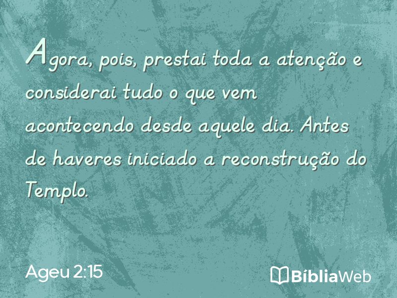 Ageu 2:15 em imagem para compartilhar