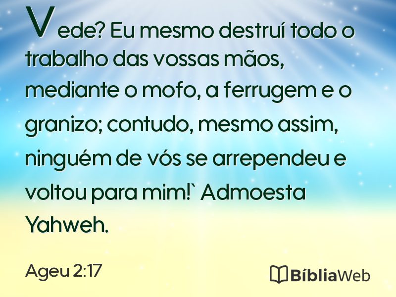 Ageu 2:17 em imagem para compartilhar