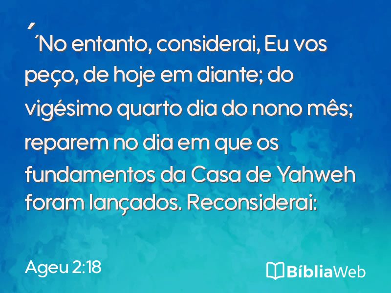 Ageu 2:18 em imagem para compartilhar