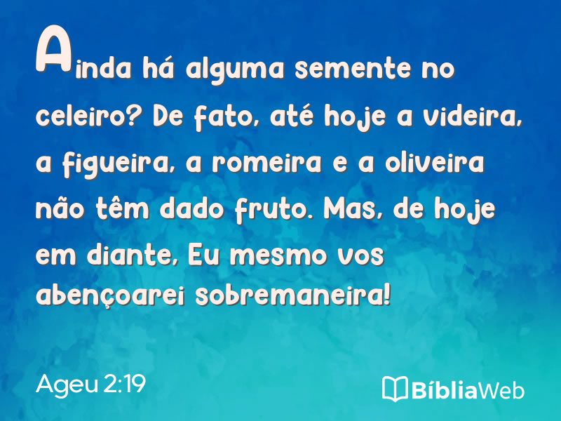 Ageu 2:19 em imagem para compartilhar