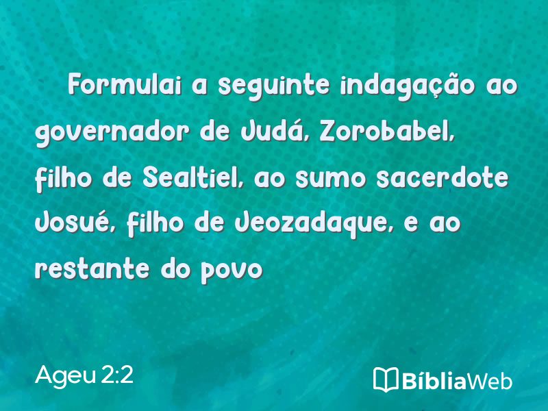 Ageu 2:2 em imagem para compartilhar