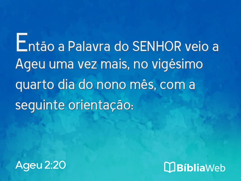 Ageu 2:20 em imagem para compartilhar