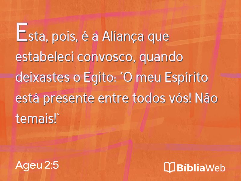 Ageu 2:5 em imagem para compartilhar