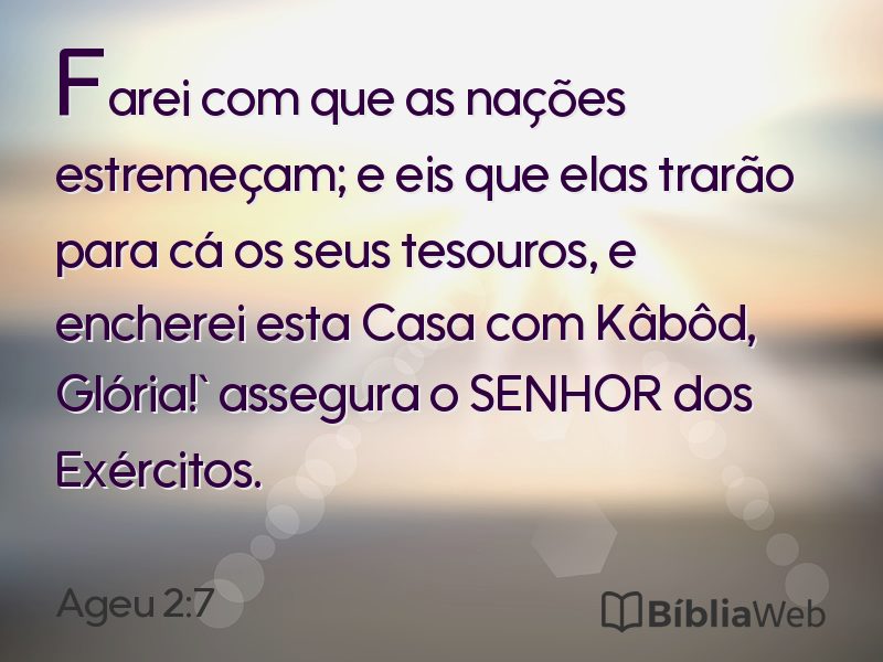 Ageu 2:7 em imagem para compartilhar