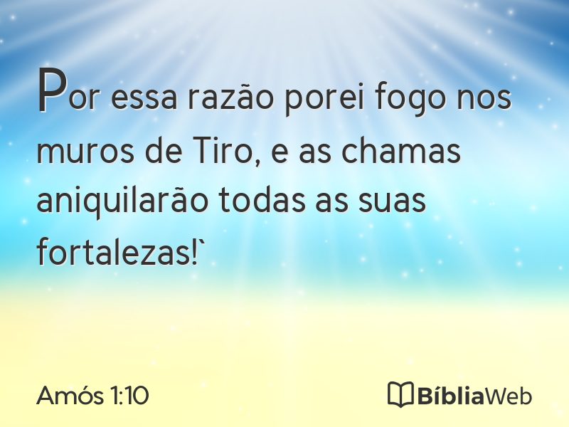 Amós 1:10 em imagem para compartilhar