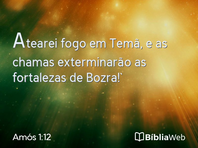 Amós 1:12 em imagem para compartilhar