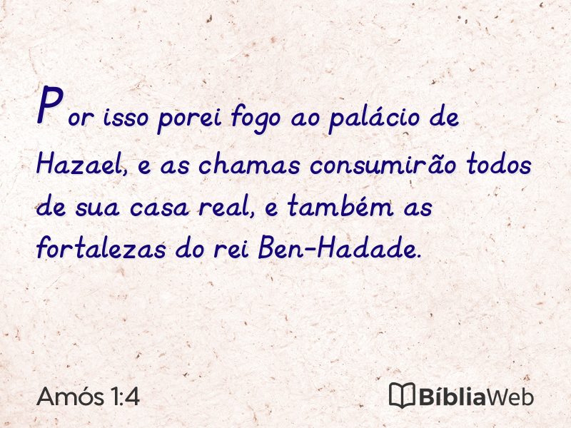 Amós 1:4 em imagem para compartilhar