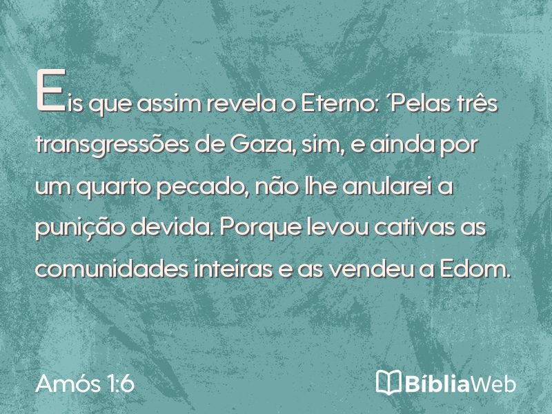Amós 1:6 em imagem para compartilhar