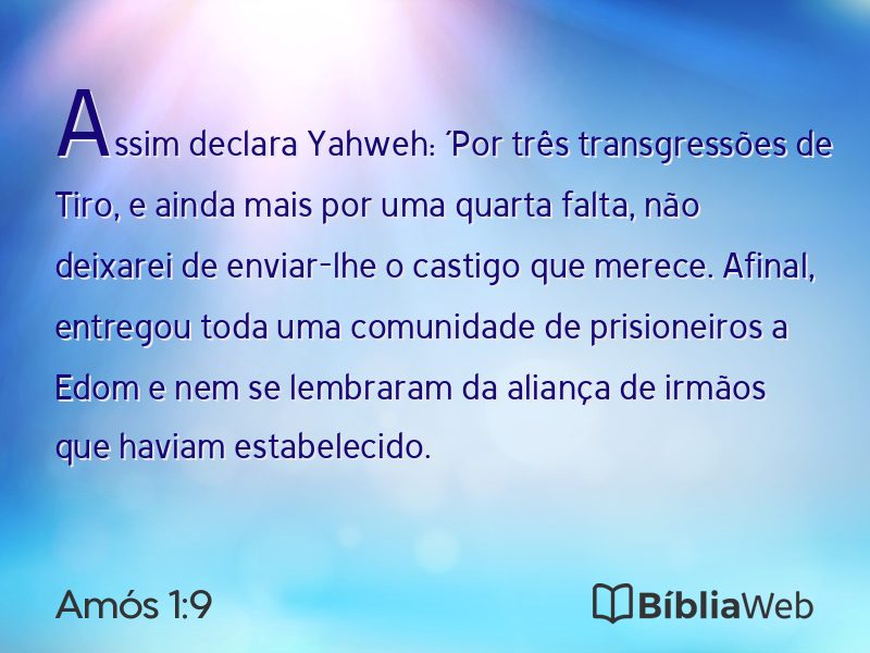 Amós 1:9 em imagem para compartilhar