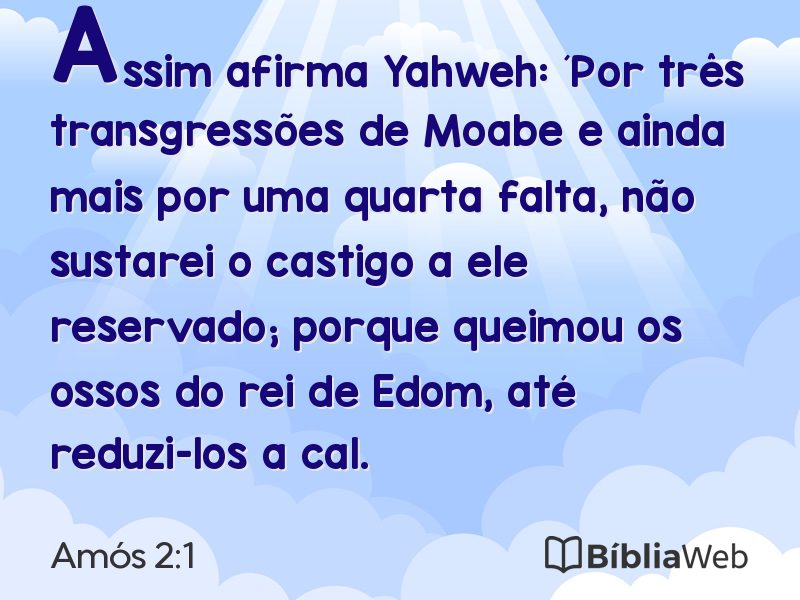 Amós 2:1 em imagem para compartilhar