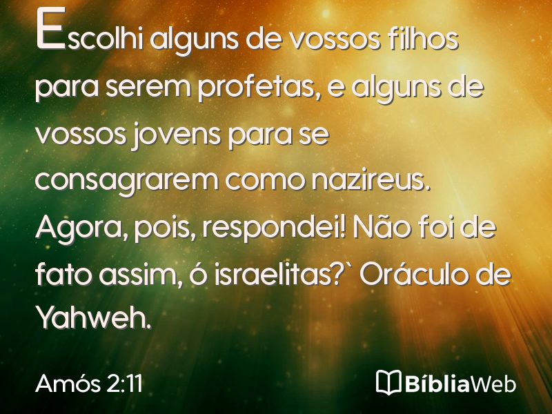 Amós 2:11 em imagem para compartilhar