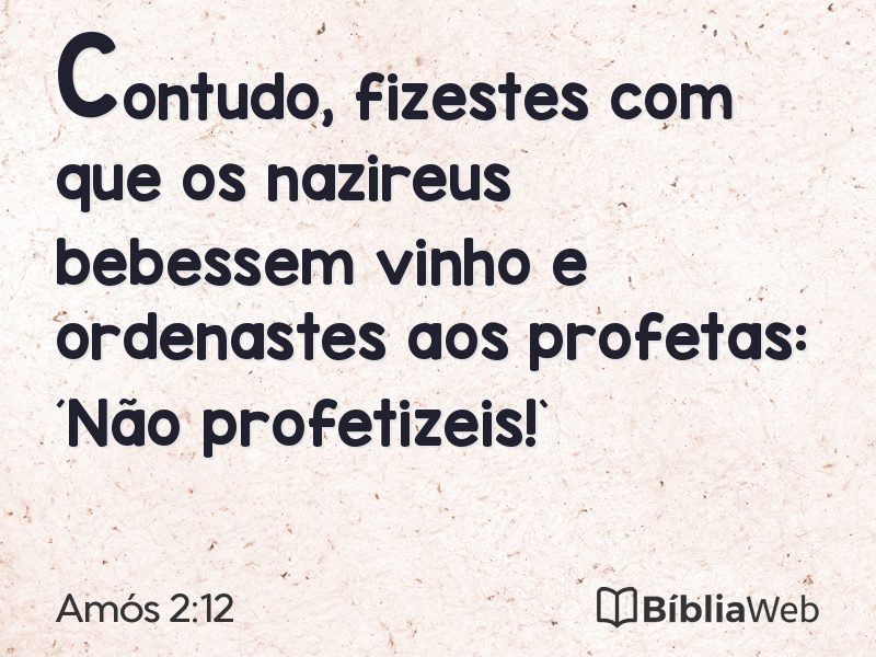 Amós 2:12 em imagem para compartilhar
