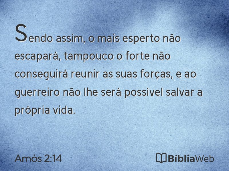 Amós 2:14 em imagem para compartilhar