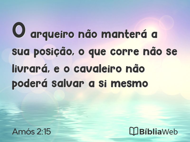 Amós 2:15 em imagem para compartilhar
