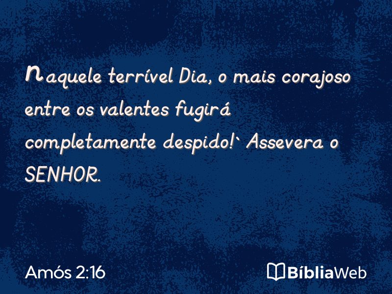 Amós 2:16 em imagem para compartilhar
