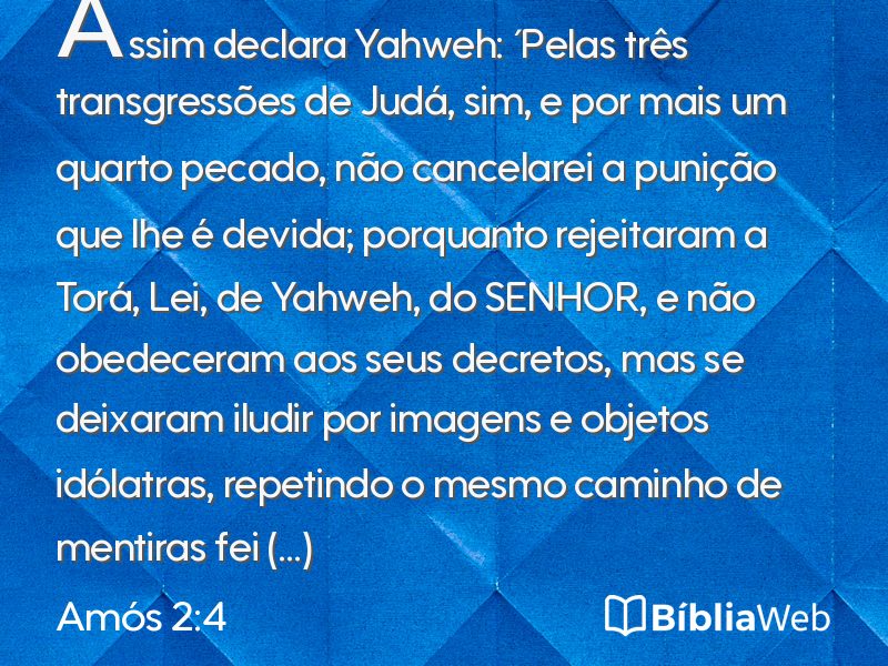Amós 2:4 em imagem para compartilhar