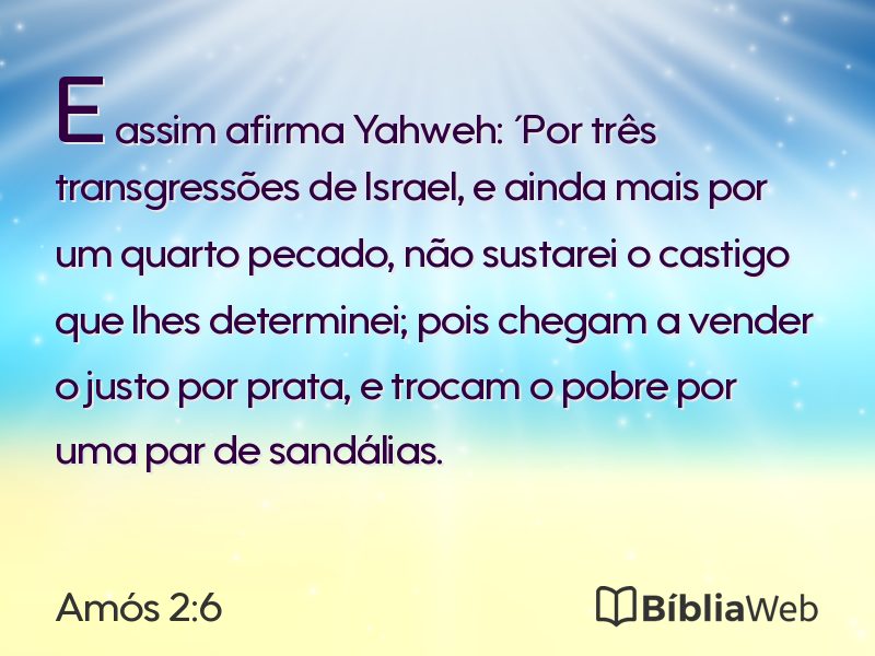 Amós 2:6 em imagem para compartilhar