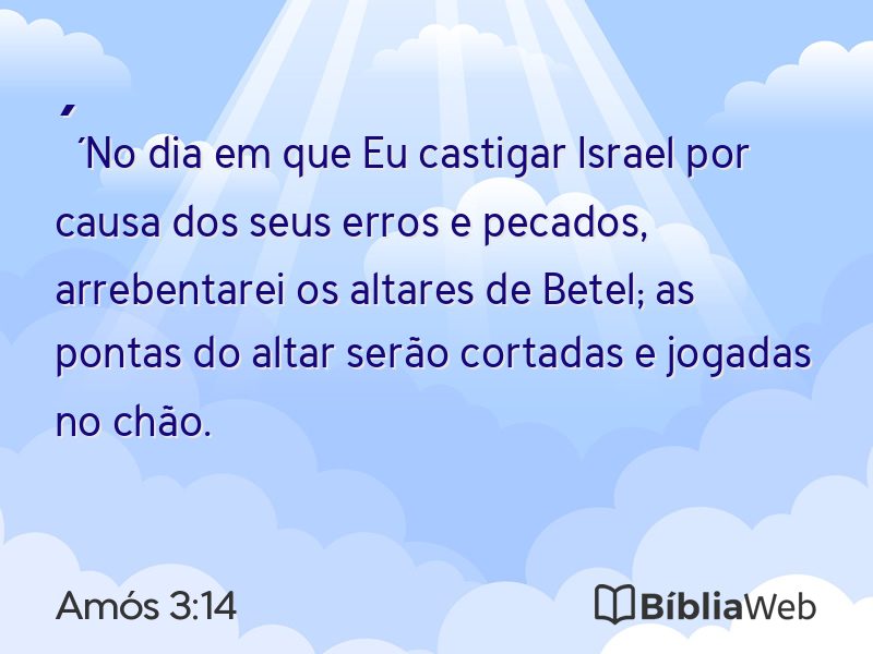 Amós 3:14 em imagem para compartilhar
